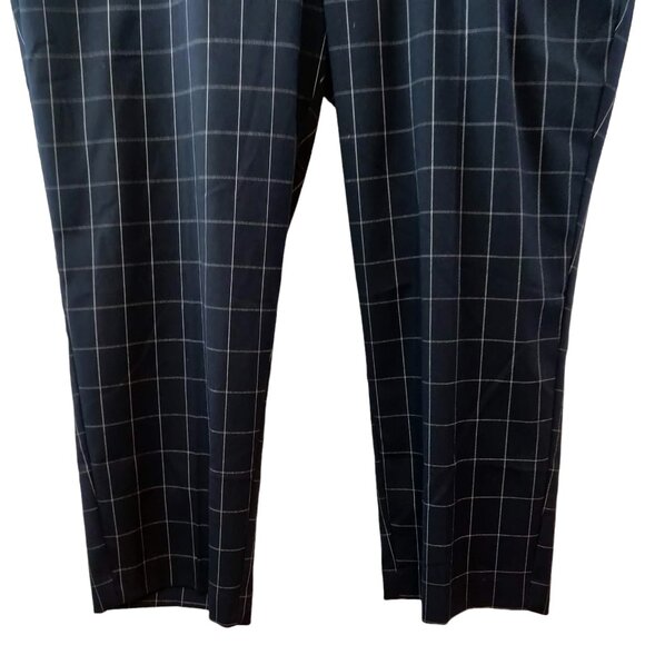 Lane Bryant Women Size 24 NWT Navy Windowpane Nautical Perfect Drape Ankle Pants - Picture 5 of 12